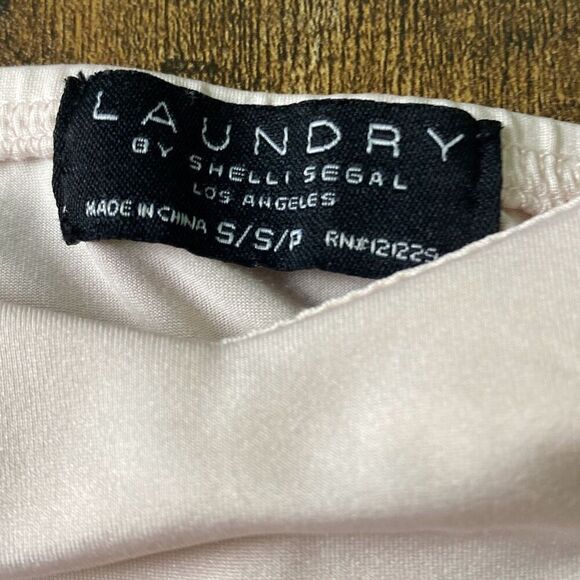 Laundry Shelli Segal pink ruffle strap tank top shirt Sz S - Picture 5 of 10